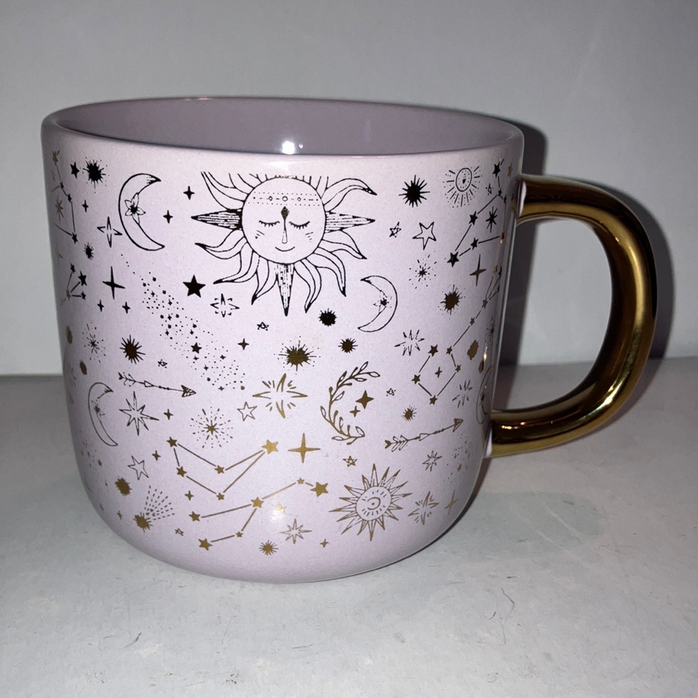 Pink and Gold Celestial Dining Mug‎
